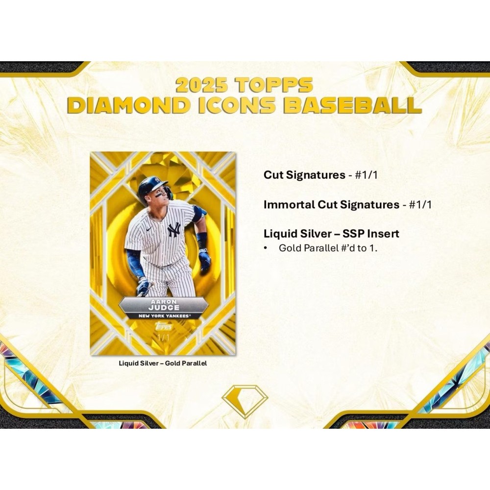 2025 Topps Diamond Icons Baseball Hobby Box | Steel City Collectibles