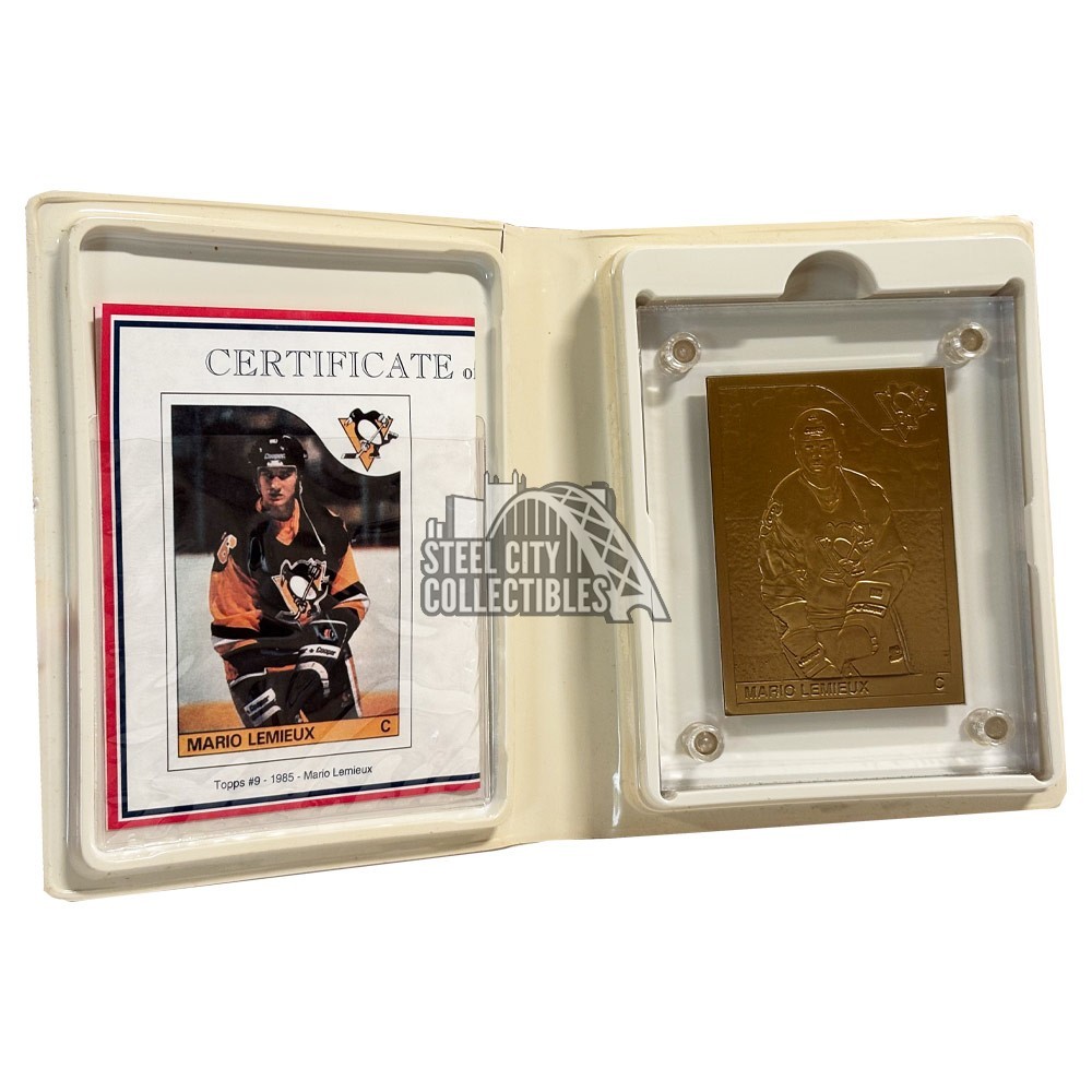 1993 Highland Mint Mario Lemieux 1985 Topps #9 Rookie Bronze Mint