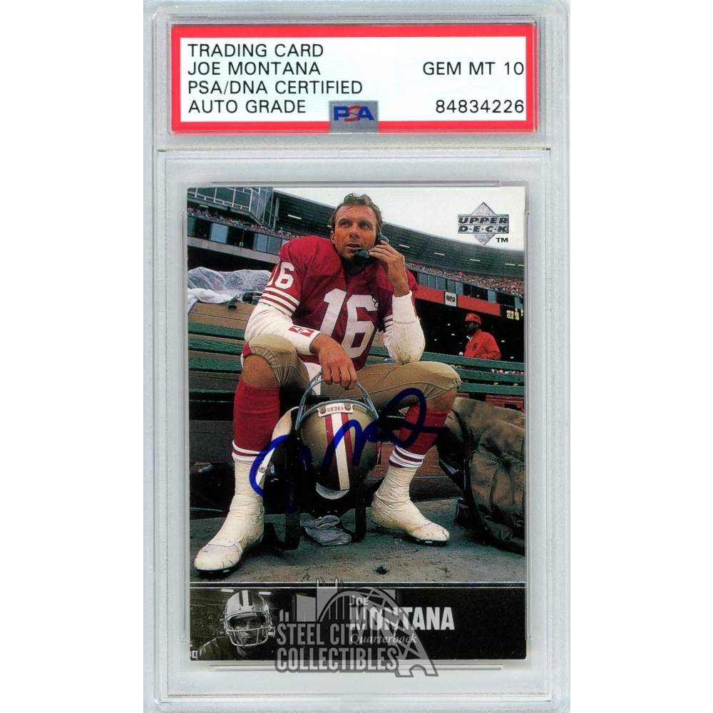 Joe Montana 1997 Upper Deck Autograph Card #178 PSA/DNA 10 | Steel