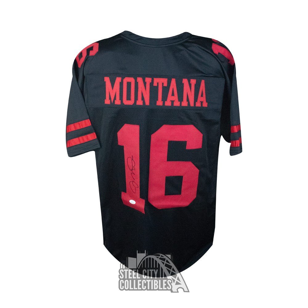Joe Montana Autographed San Francisco 49ers Custom Black Football Jersey - JSA COA