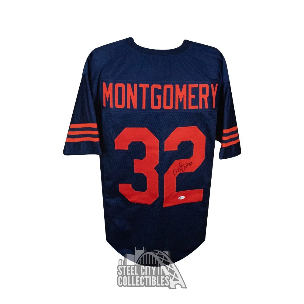 David Montgomery Autographed Chicago Navy Custom Football Jersey - BAS ...