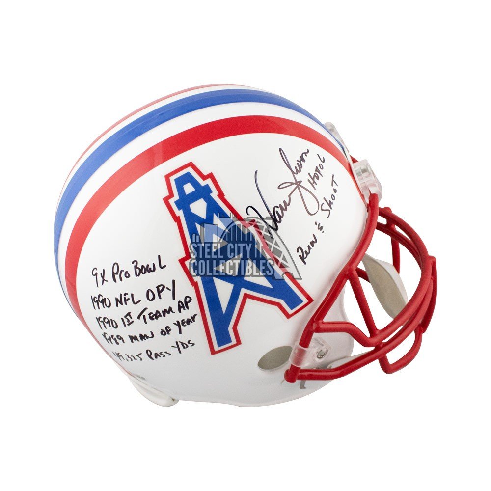 Warren Moon Autographed Houston Oilers Authentic '81-'98 Helmet