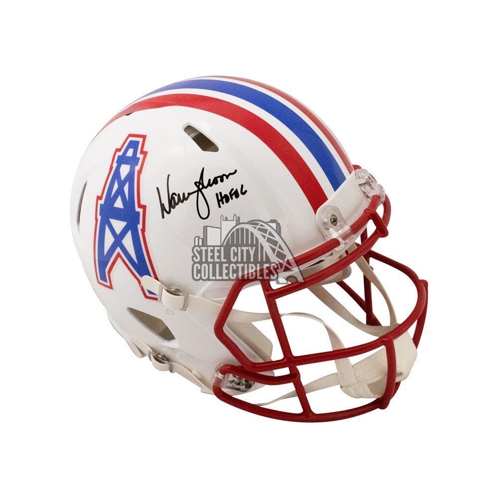 Warren Moon SIGNED HOF Mini Helmet w/ JSA COA ~ Houston Oilers NFL Hall of  Fame