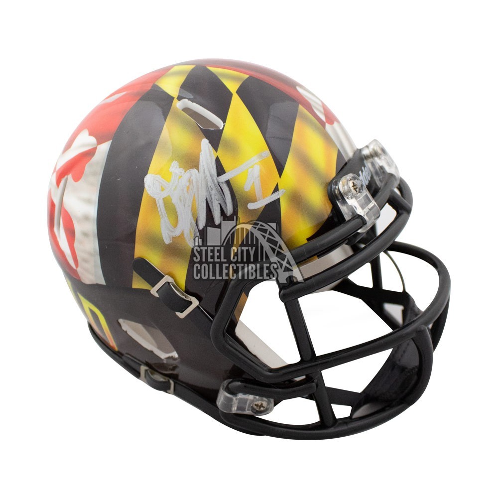 DJ Moore Autographed Maryland Terrapins Speed Mini Football Helmet
