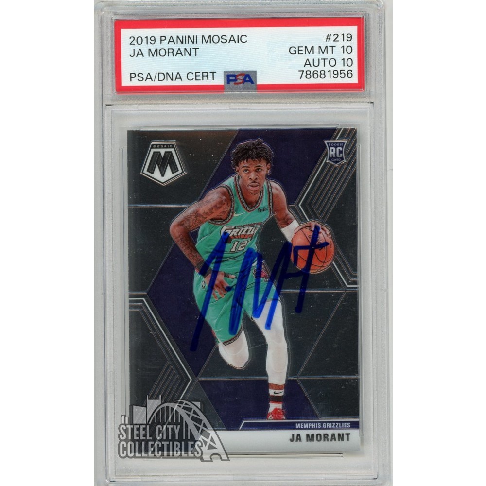 ja morant graded card The rookie that became valuable because of the people in the background This card would make a great addition to any sports memorabilia collection!. Ja Morant 2019 Panini Mosaic