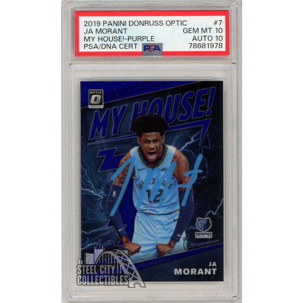 PSA10 2019ドンラスオプティック ジャモラント マイハウスホロ ルーキー Ja Morant 2019-20 Panini Donruss Optic My House! Purple