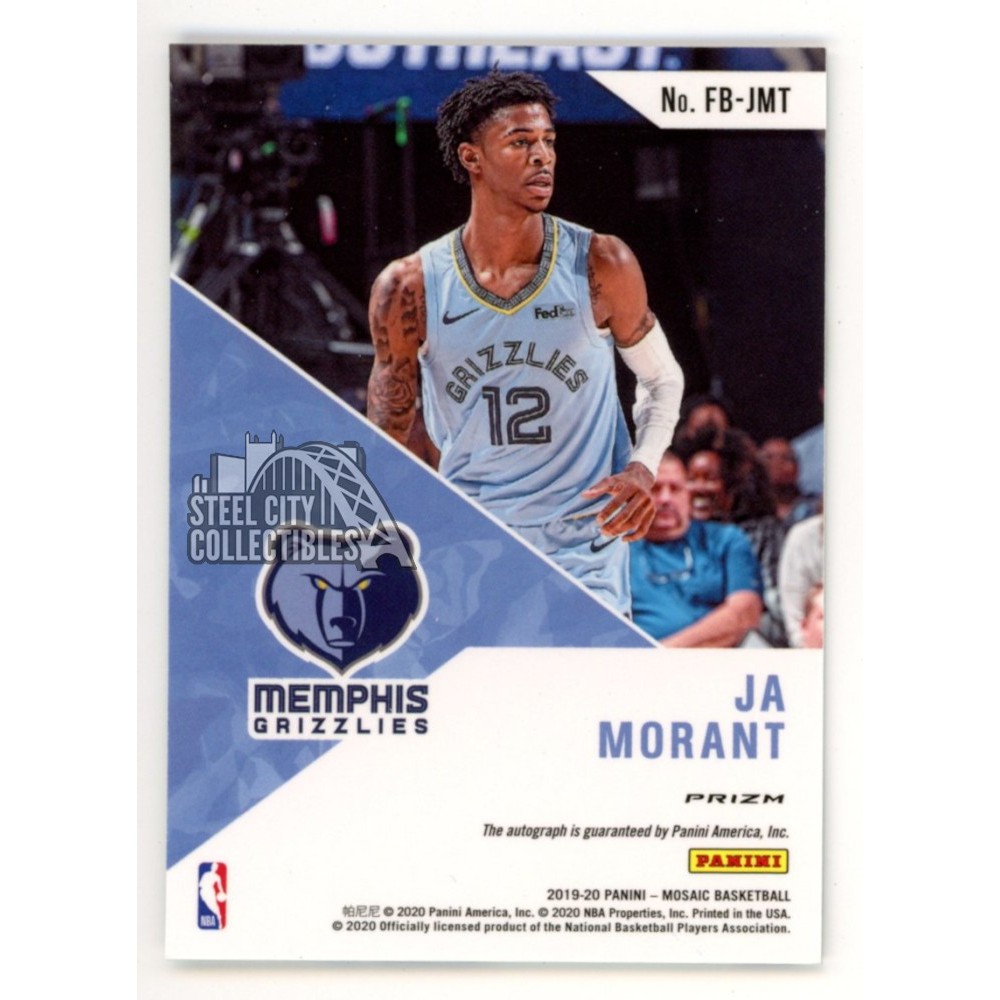 Ja Morant 2019-20 Panini Mosaic Fast Break Autograph Rookie Card