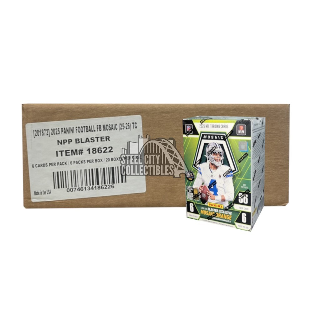 2025 Panini Mosaic Football Blaster 20-Box Case (Orange Fluorescent ...