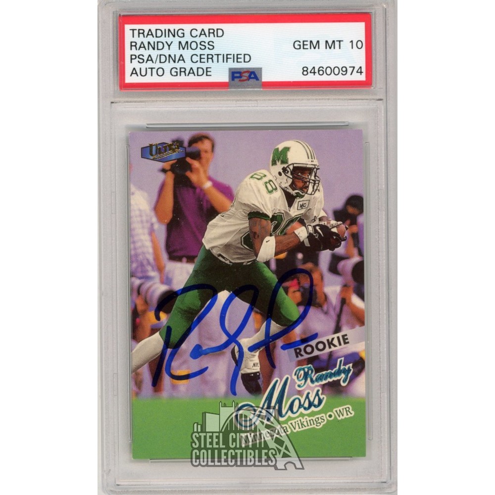 Randy Moss 1998 Fleer Ultra Autograph Rookie Card RC #207 PSA/DNA