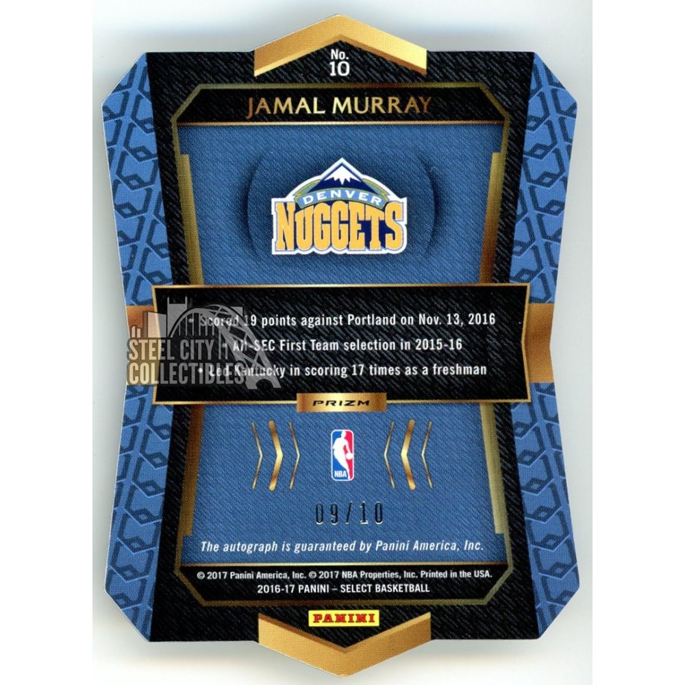 Jamal Murray 2016-17 Panini Select Mosaic Die Cut Autograph Rookie