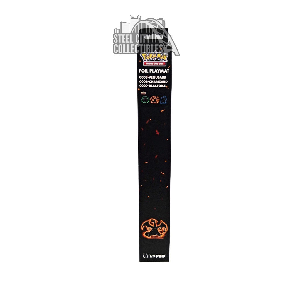 Ultra Pro Tapis De Jeu Pokémon – Neon Kanto – Vénusaure, Dracaufeu, Blastoise – Effet Aluminium Brillant – Précommande