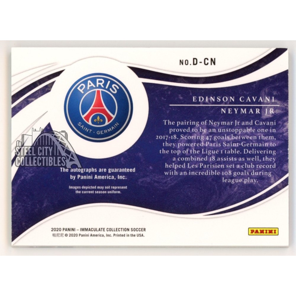 Neymar Jr/Edinson Cavani 2020 Panini Immaculate Dual