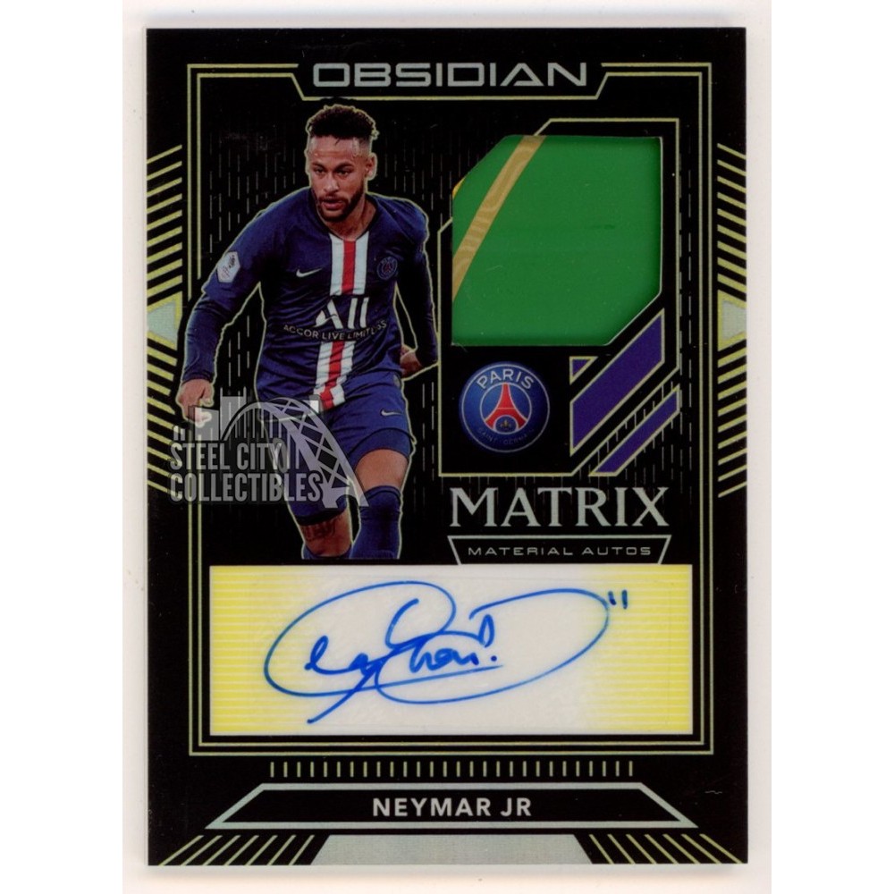 Neymar Jr 2019-20 Panini Obsidian Matrix Autograph Patch