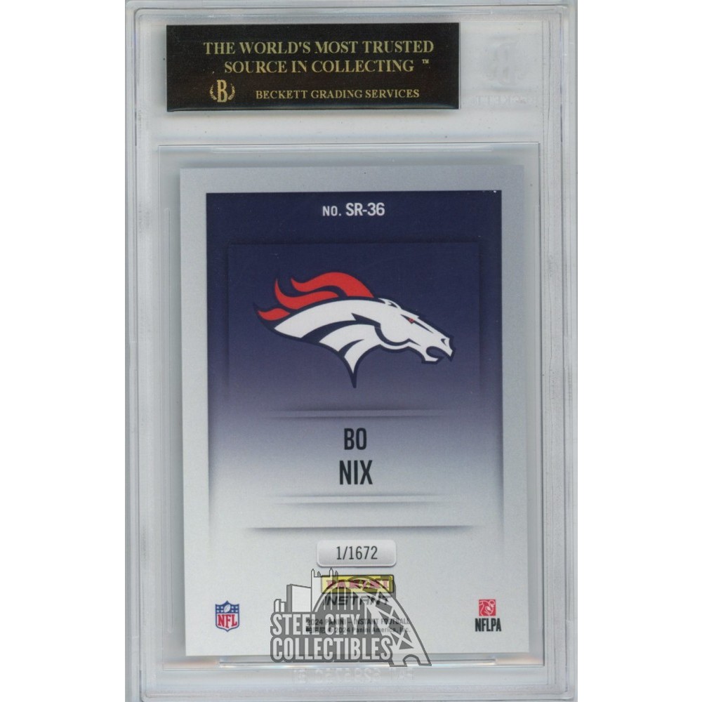 Bo Nix 2024 Panini Instant Studio Rookie Card #SR-36 BGS 10 Black Label |  Steel City Collectibles