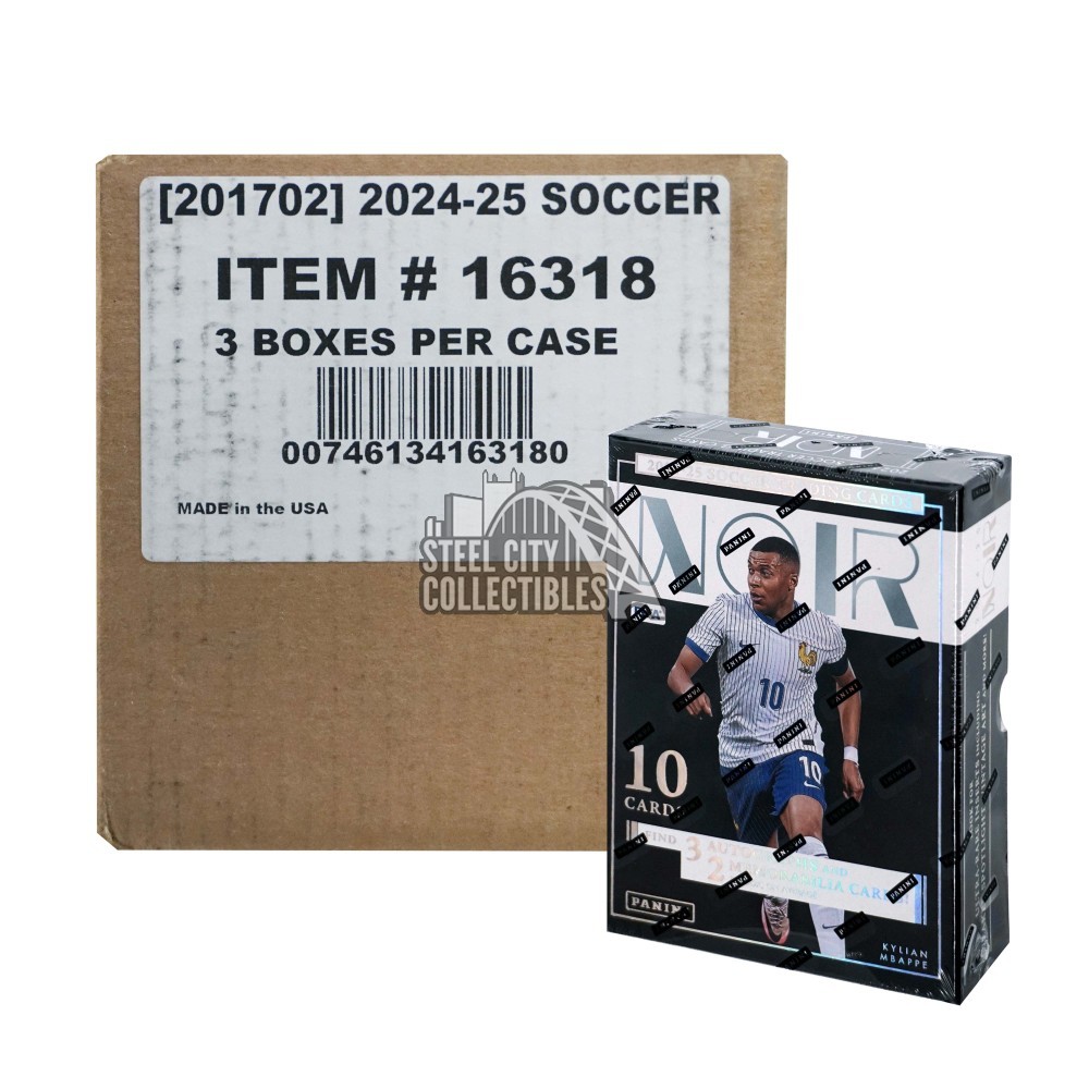 2024-25 Panini Noir Soccer Hobby 3-Box Case | Steel City Collectibles