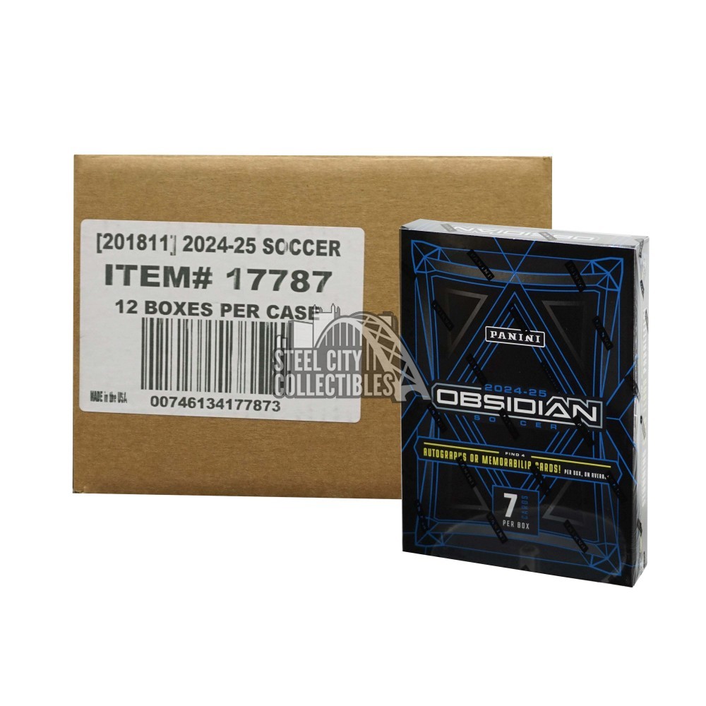2024-25 Panini Obsidian Soccer Hobby 12-Box Case | Steel City Collectibles
