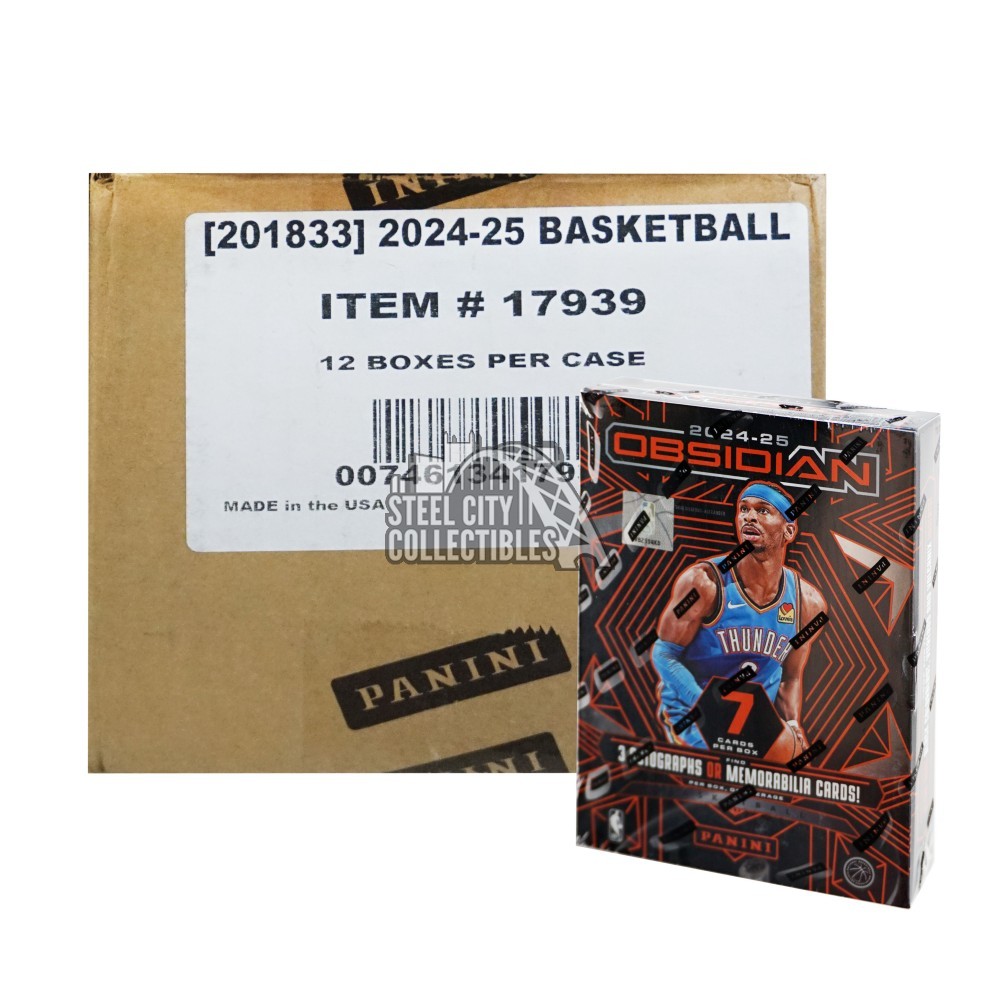 2024-25 Panini Obsidian Basketball Hobby 12-Box Case | Steel City