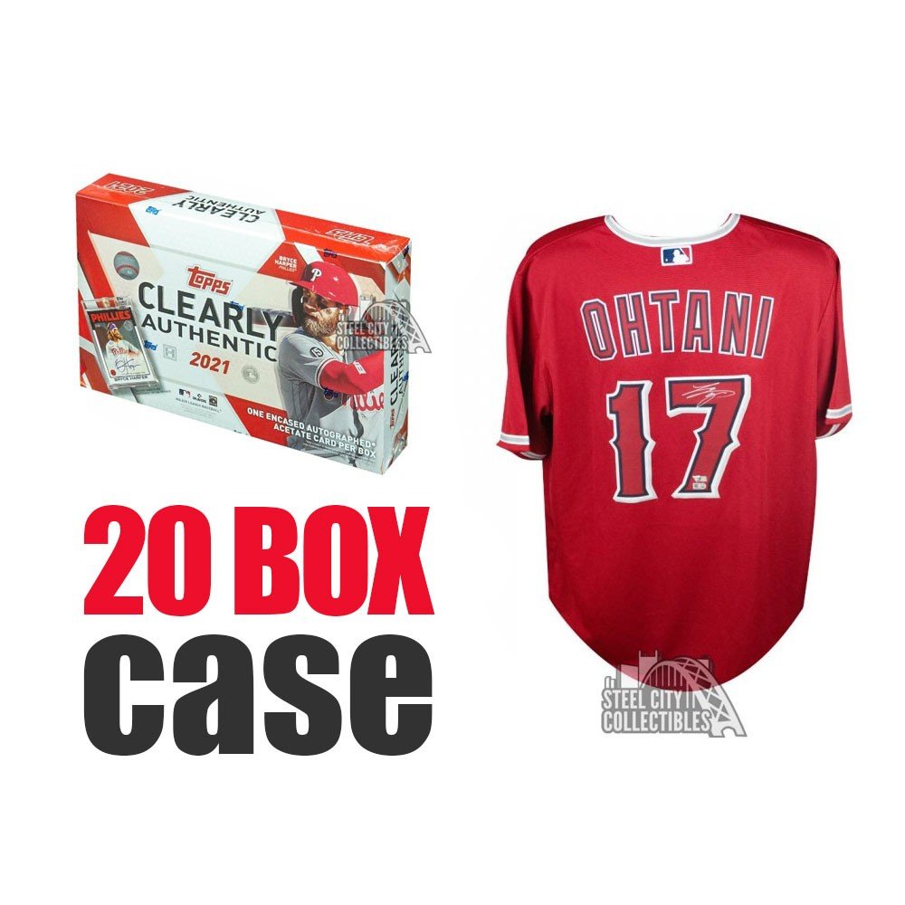 2021 Topps Clearly Authentic Baseball Hobby 20-Box Case with Shohei Ohtani  Autographed Los Angeles Angels Nike Red Replica Baseball Jersey - Fanatics  RANDOM HIT Group Break #1 - CHRIS