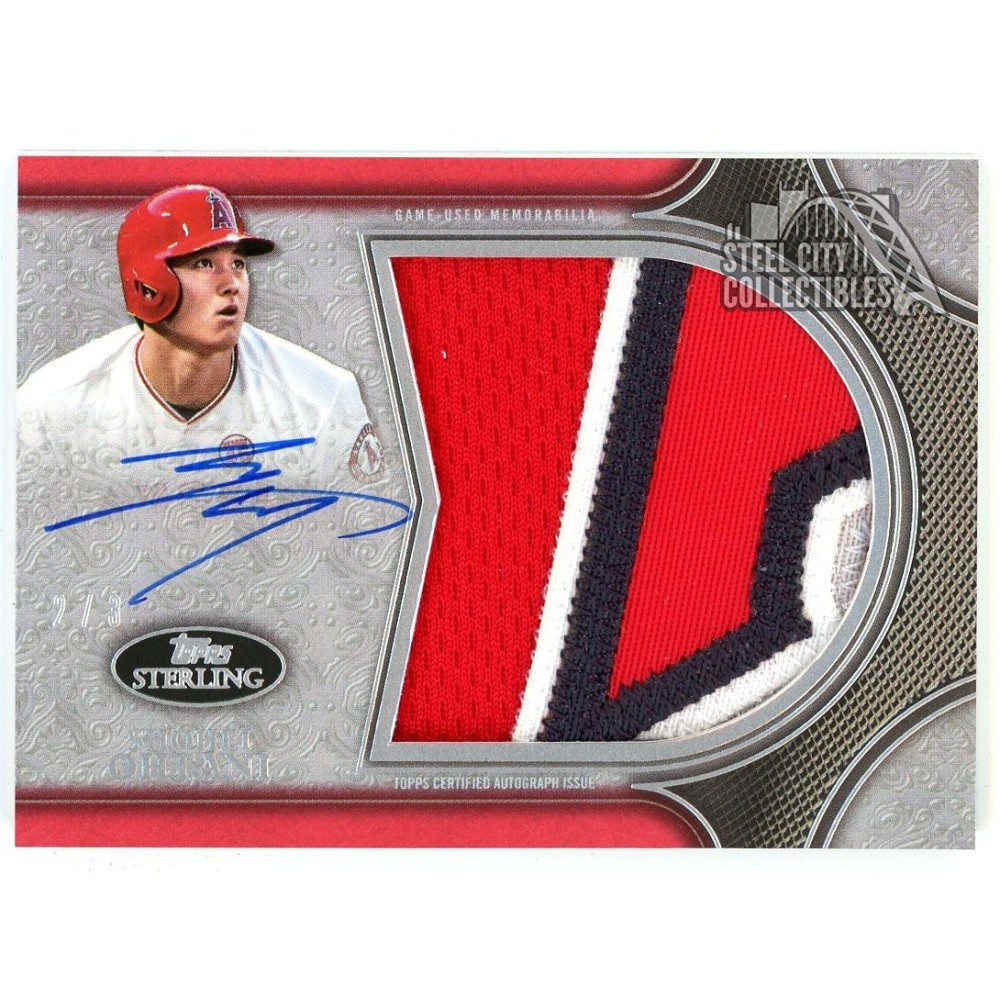 Shohei Ohtani 2020 Topps Sterling Autograph Jumbo Patch Card 2/3 #SSJPA-SO