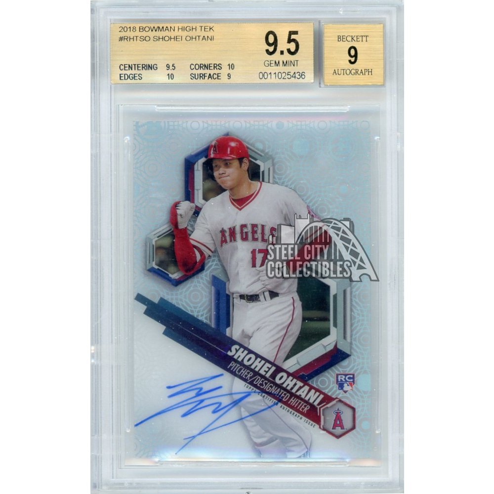 Shohei Ohtani 2018 Bowman High Tek Rookie Autograph BGS 9.5 Gem