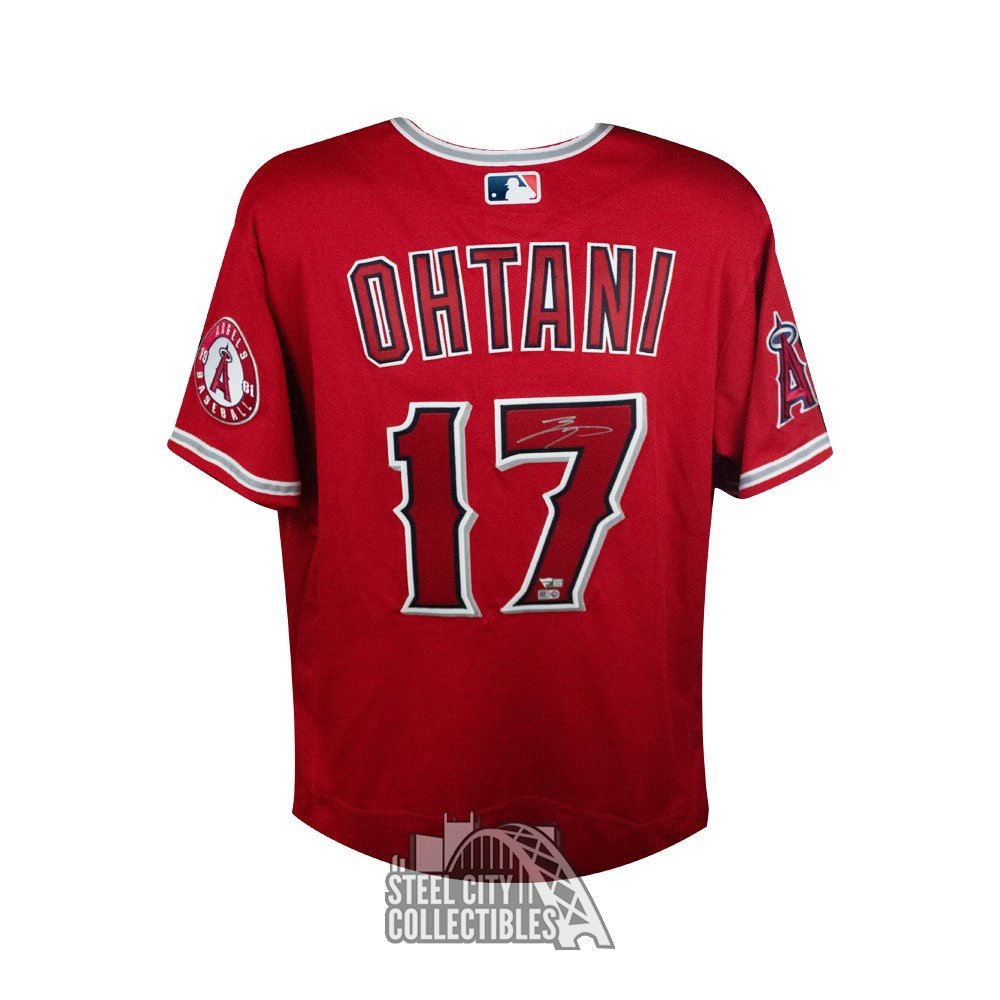 Shohei Ohtani Autographed Los Angeles Angels Nike Authentic Red