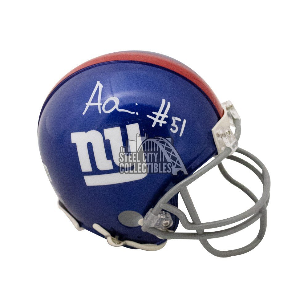 Azeez Ojulari Autographed New York Giants Mini Football Helmet BAS
