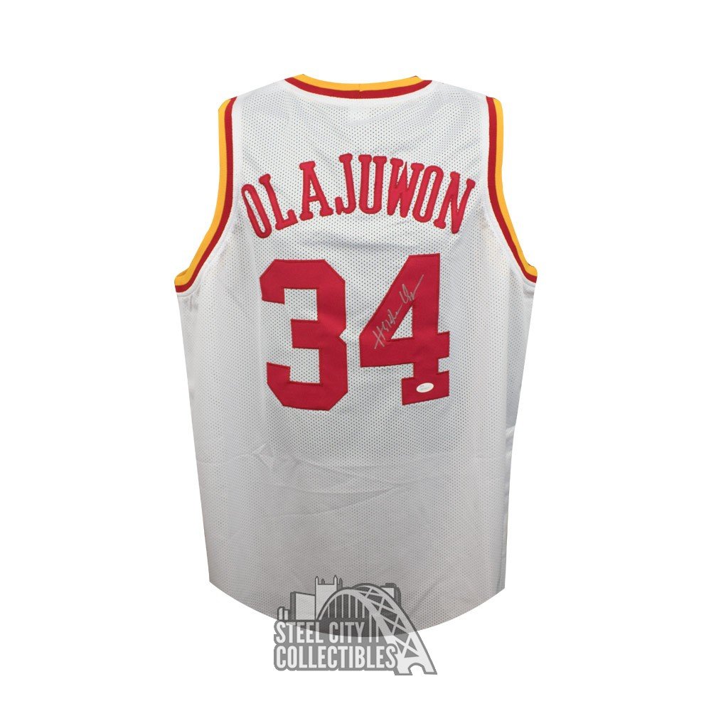 hakeem olajuwon white jersey