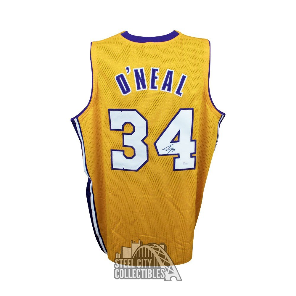 shaq white lakers jersey