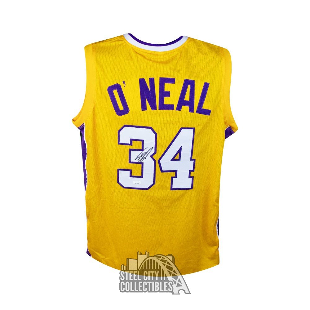 shaquille o neal signed lakers jersey