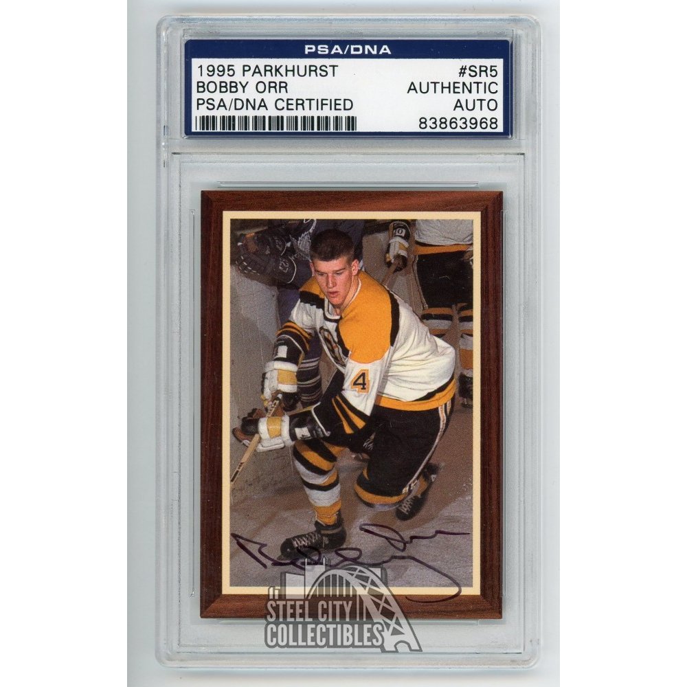 Bobby Orr 1995 Parkhurst Autographed Rookie Card #SR5 - PSA/DNA /500 |  Steel City Collectibles
