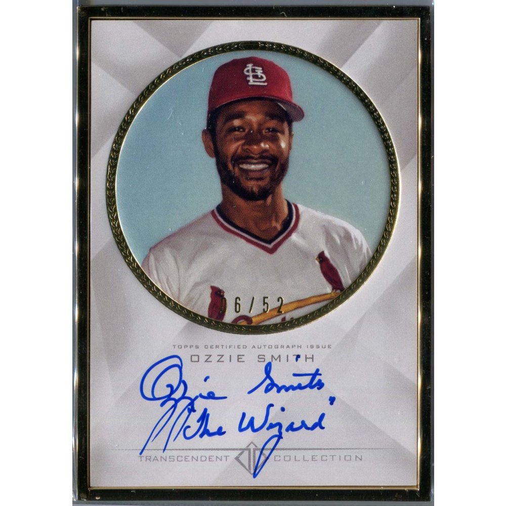 Ozzie Smith 2016 Topps Transcendent Base Framed Autograph Auto