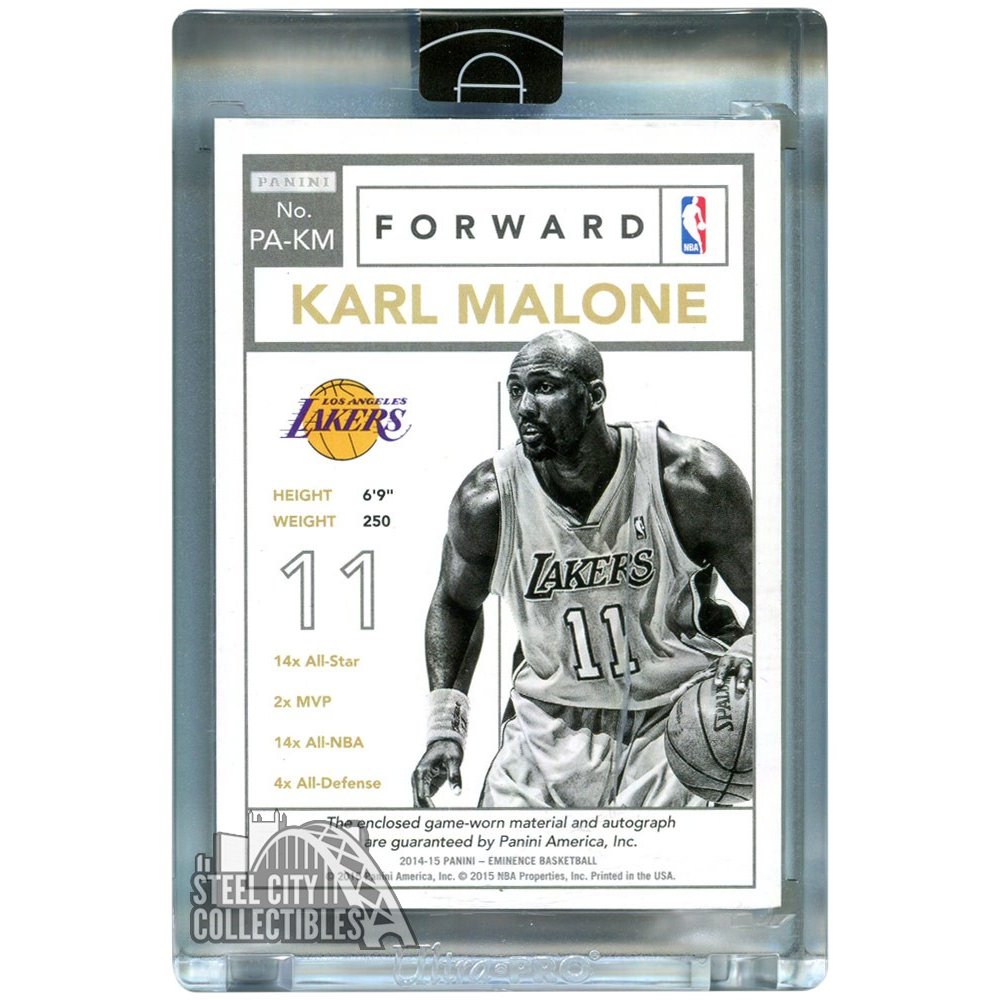 Karl Malone 2014-15 Panini Eminence Basketball Patch Autograph