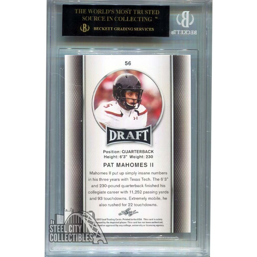 patrick mahomes rookie card graded 10 2017 Panini Donruss Rated RC PSA 10/10 Auto GEM Diamond Legends Online This will make a great addition to the collection of any true sports fan. Patrick Mahomes 2017 Leaf Draft
