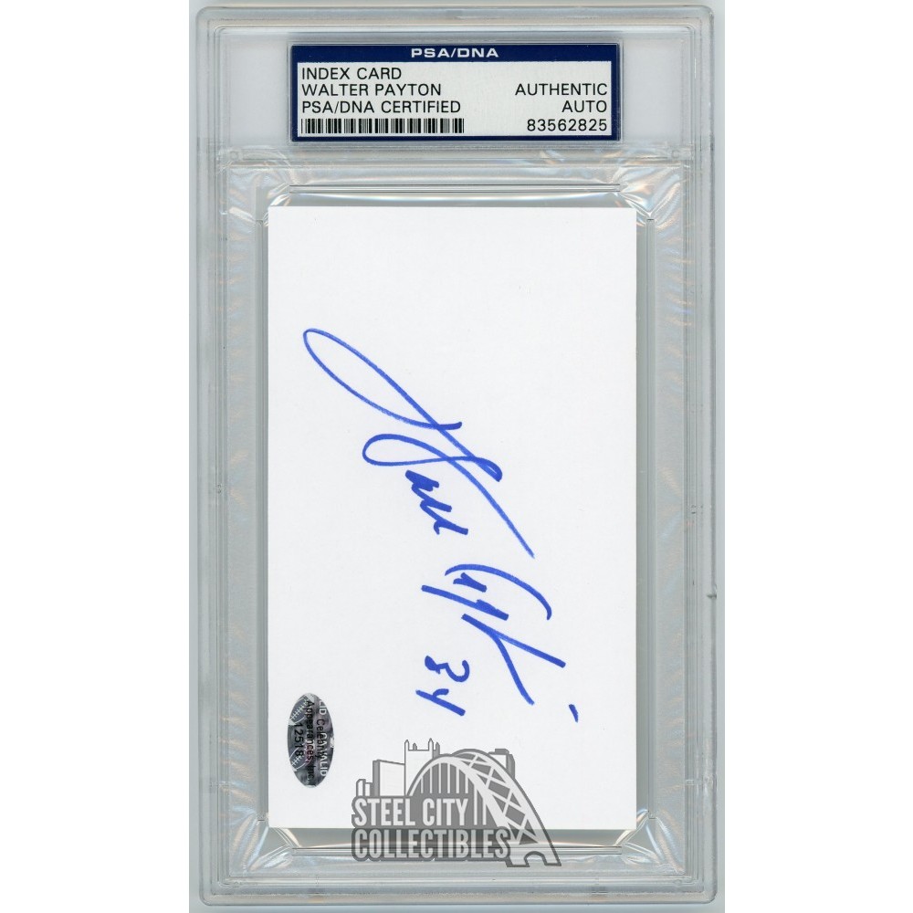 Walter Payton autographed card