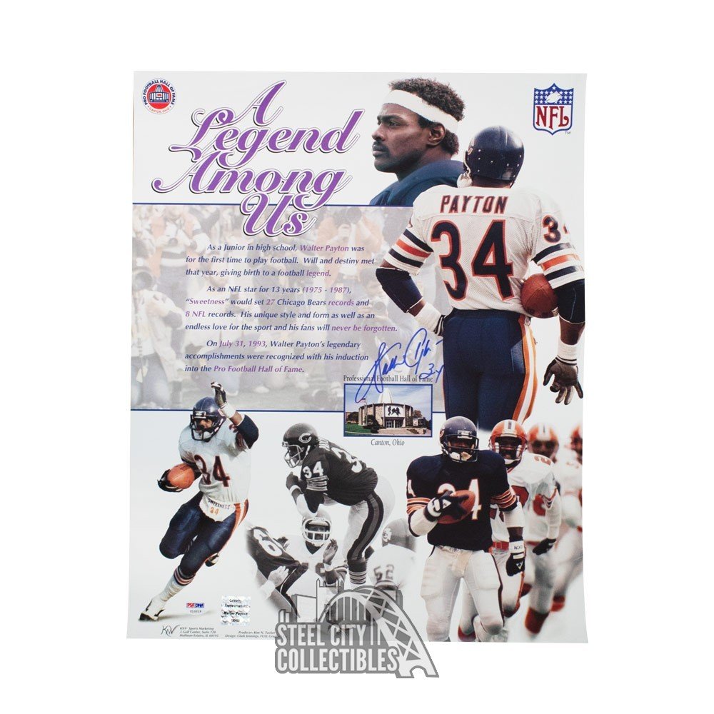 walter payton signed football