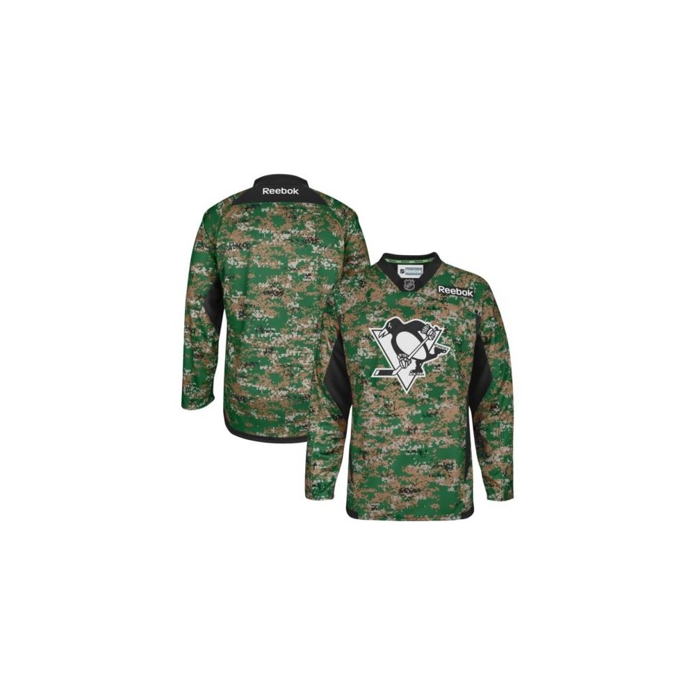 Men's Pittsburgh Penguins adidas Camo Veterans Day Practice Jersey