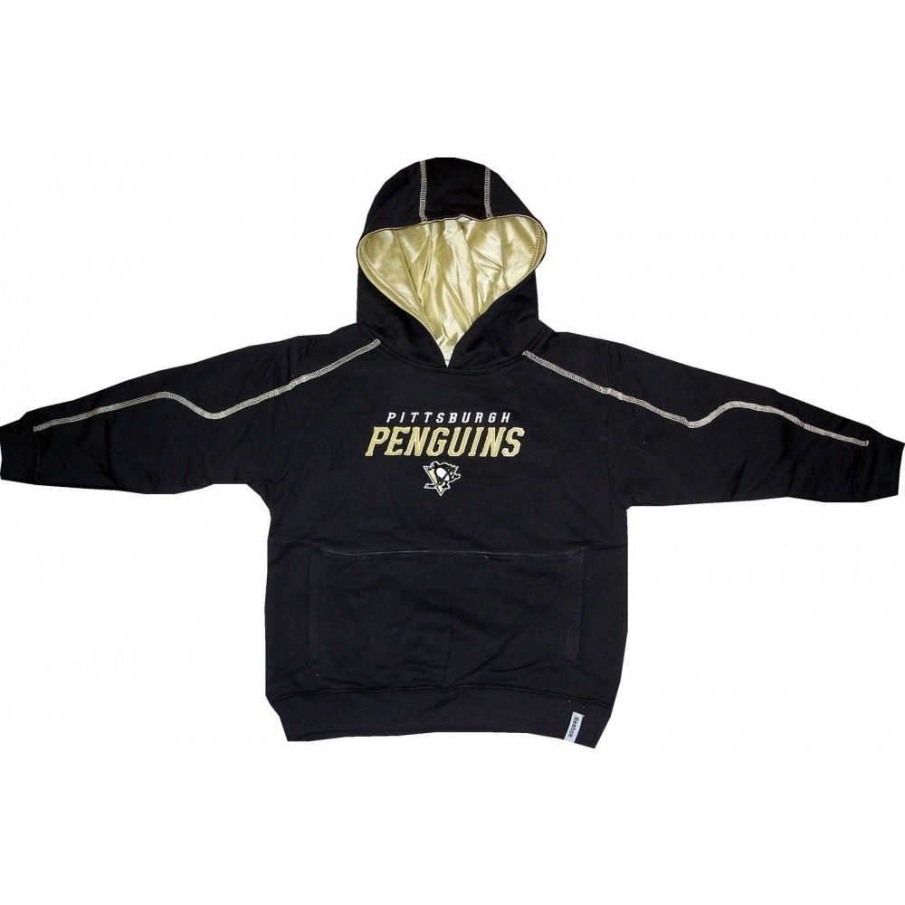 Pittsburgh Penguins Sweatshirt Hoodie - Reebok Pullover Black