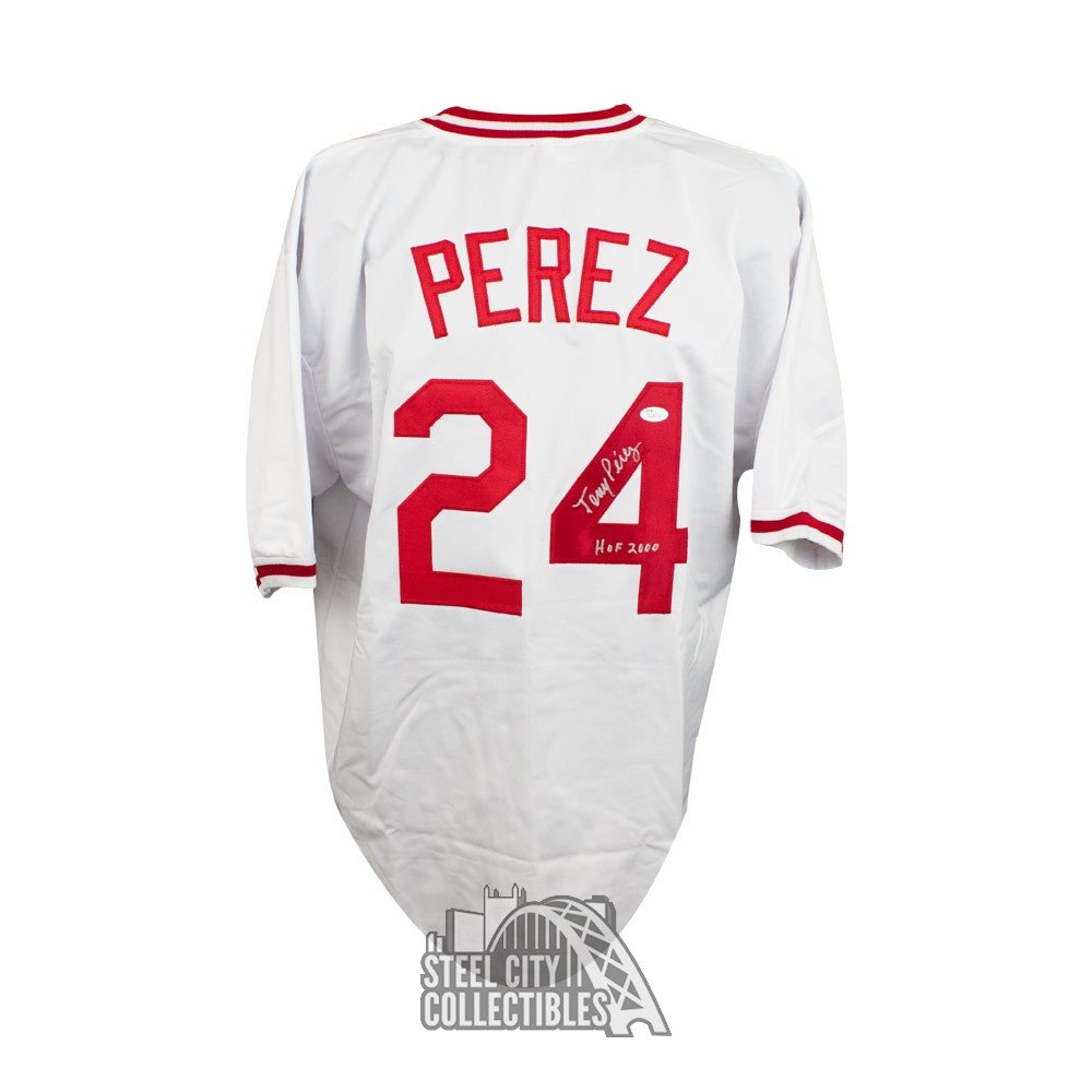 Tony Perez Autographed Cincinnati Custom White Baseball Jersey HOF