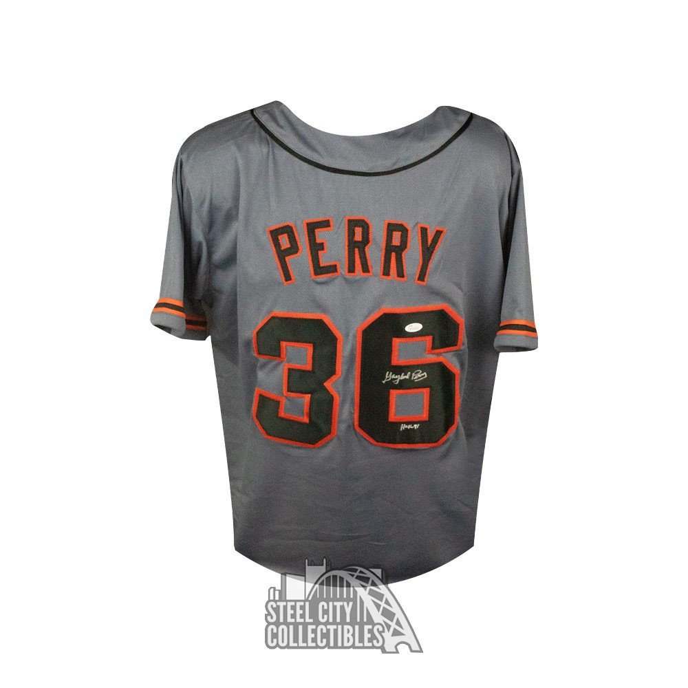 Gaylord Perry HOF 91 Autographed San Francisco Custom Baseball Jersey - JSA  COA