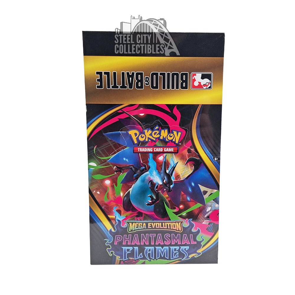 Pokemon Mega Evolution ME2 Phantasmal Flames Build & Battle 6-Display Case  | Steel City Collectibles