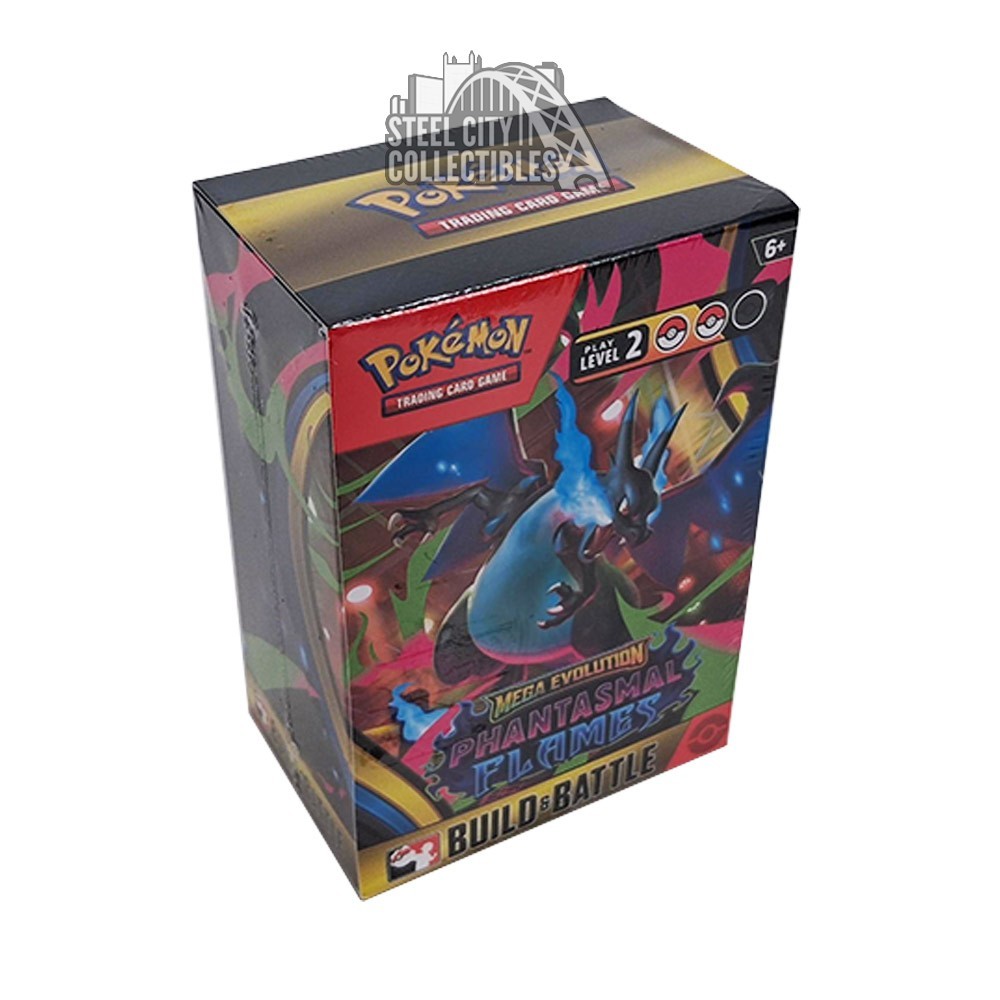 Pokemon Mega Evolution ME2 Phantasmal Flames Build & Battle 6-Display Case | Steel City Collectibles Pokemon Mega Evolution ME2 Phantasmal Flames Build & Battle 6-Display Case | Steel City Collectibles