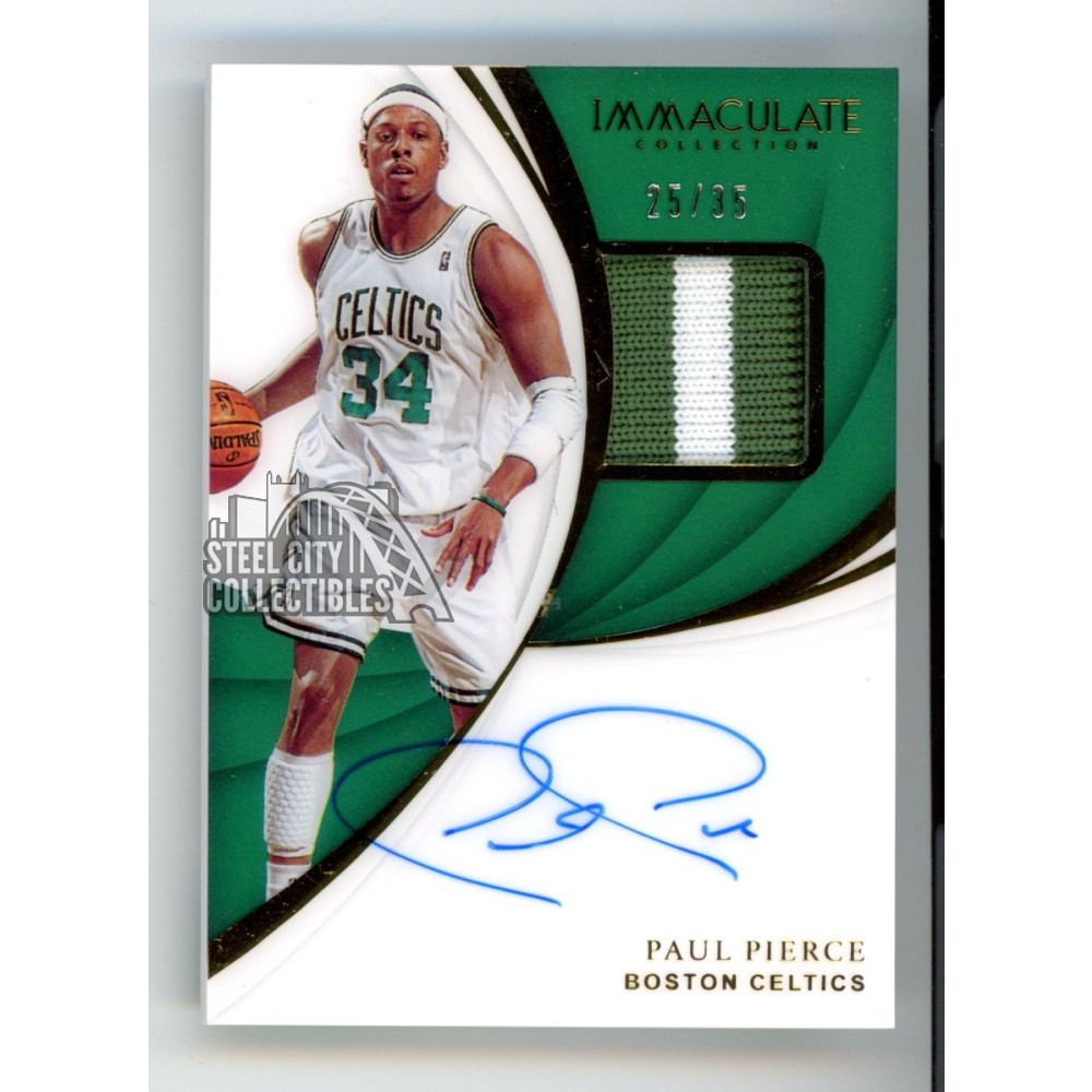 Paul Pierce 2018-19 Panini Immaculate Autograph Patch Card #PA-PPC