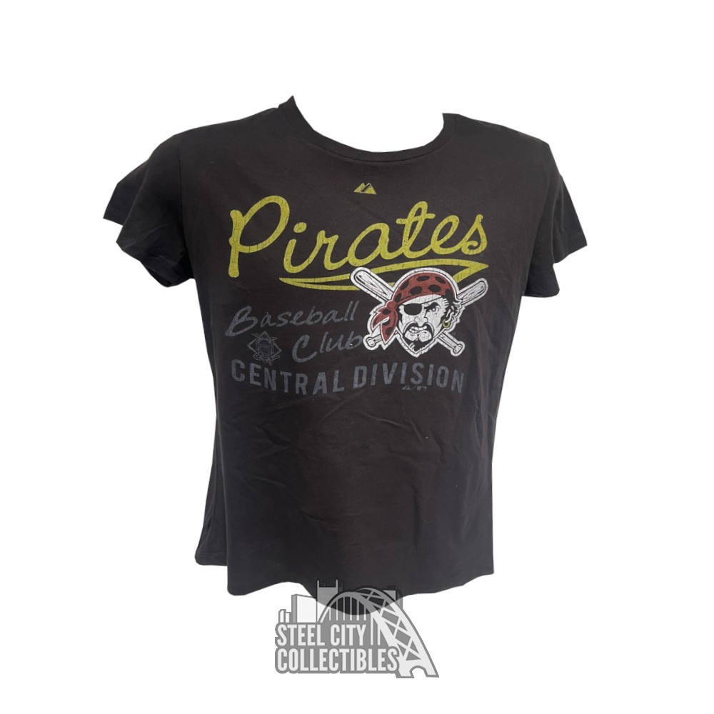 Pittsburgh Pirates Majestic Women's Black Baseball Cub T-Shirt