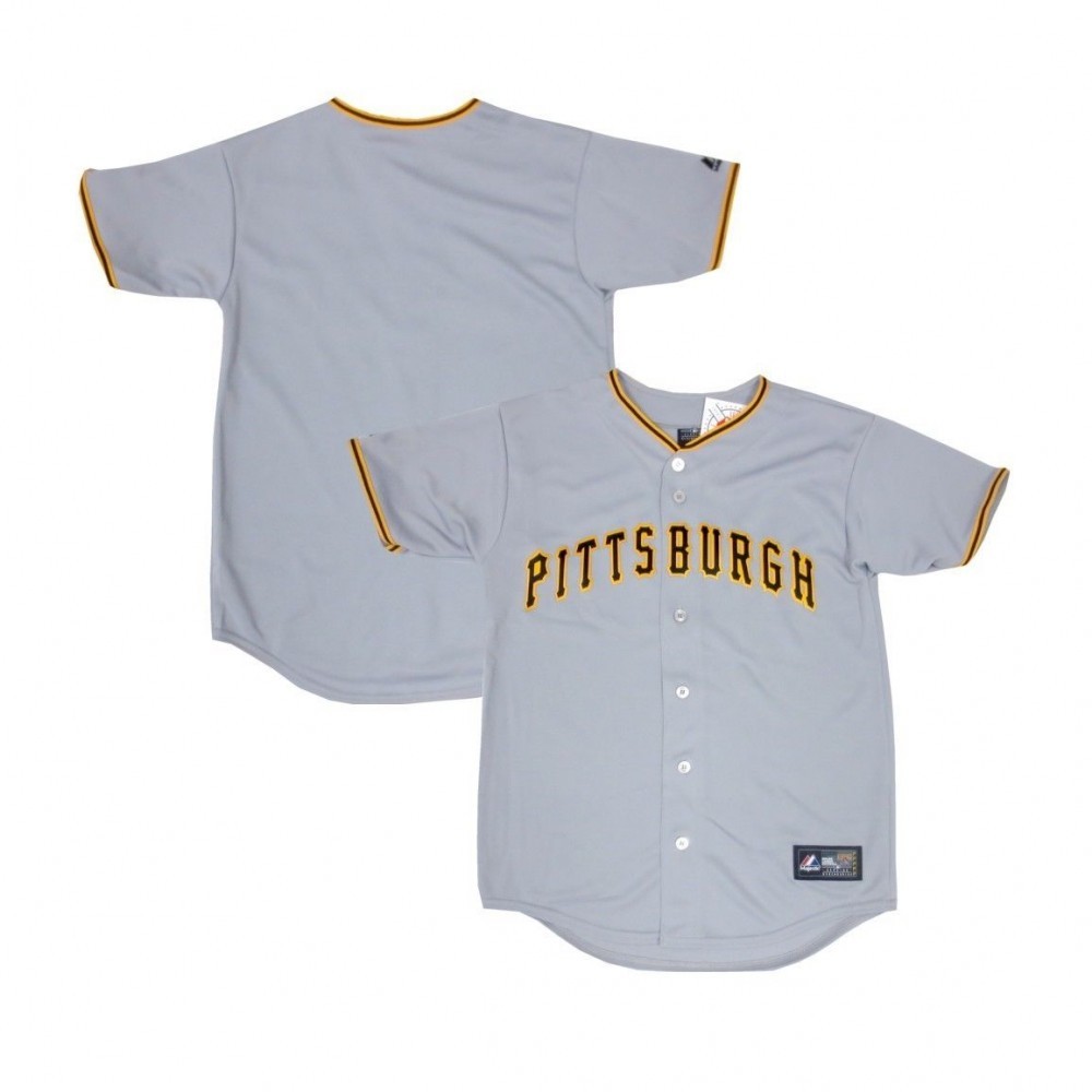 Pittsburgh Pirates Majestic MLB Youth Road Gray Replica Jersey