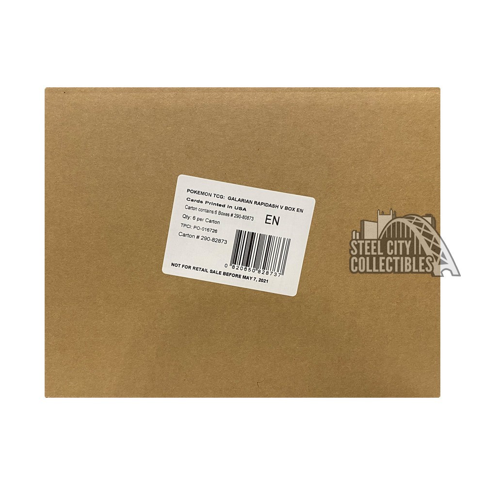 Pokemon Galarian Rapidash V 6 Box Case Steel City Collectibles