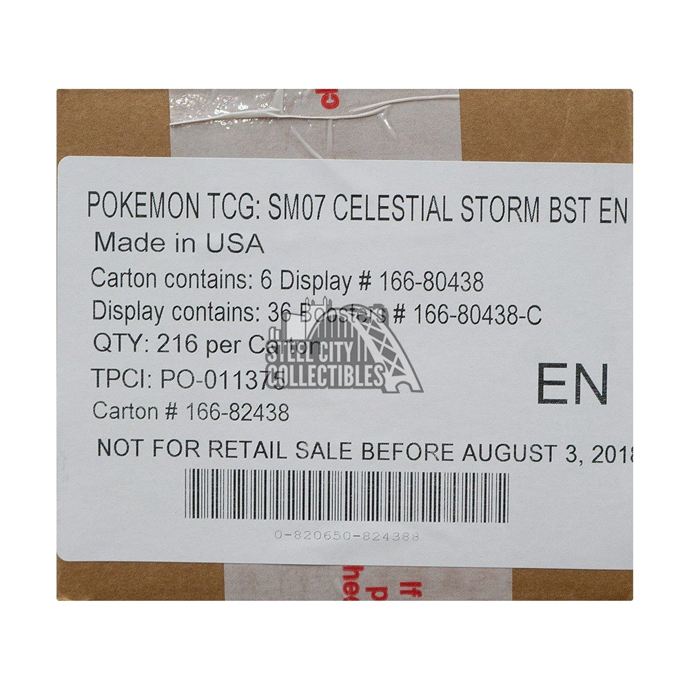 Pokemon Sun & Moon Celestial Storm Booster 6-Box Case | Steel City  Collectibles