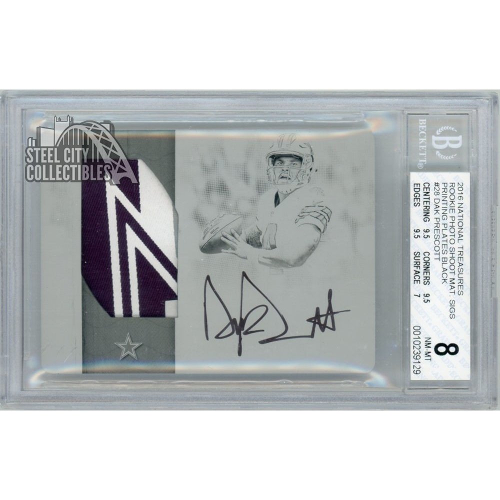 Dak Prescott 2016 Panini National Treasures Printing Plate Rookie