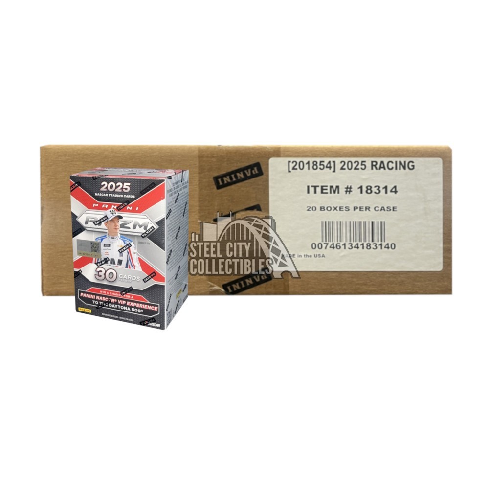 2025 Panini Prizm Racing Hobby Blaster 20-Box Case | Steel City