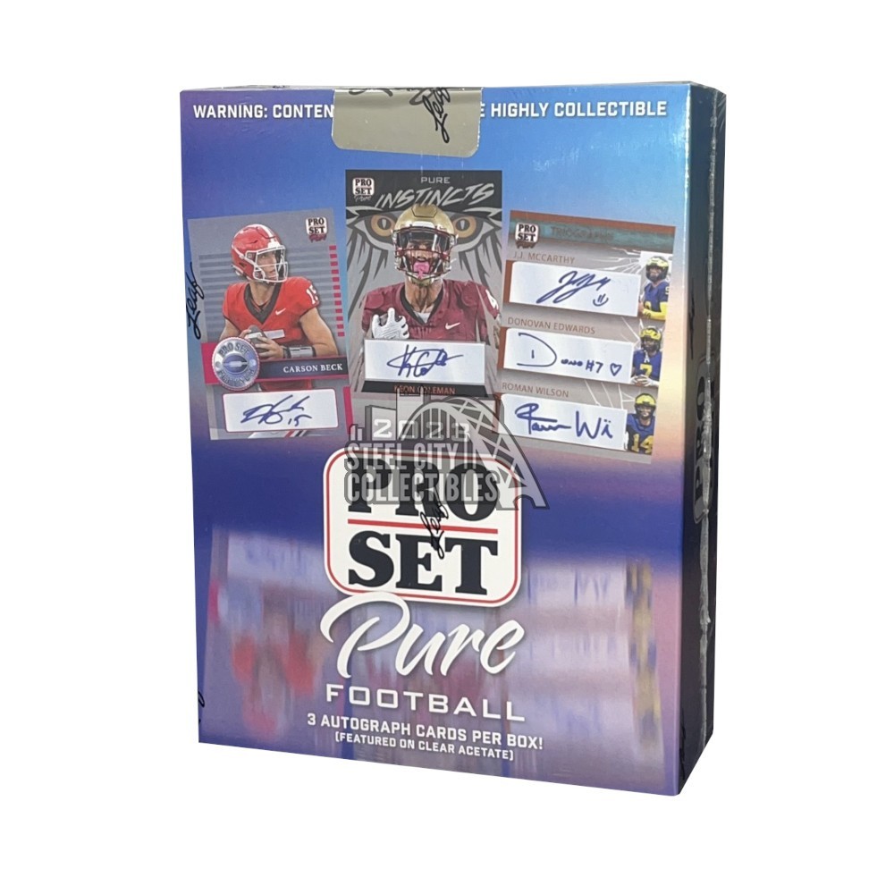 2023 Pro Set Pure Football Hobby Box | Steel City Collectibles