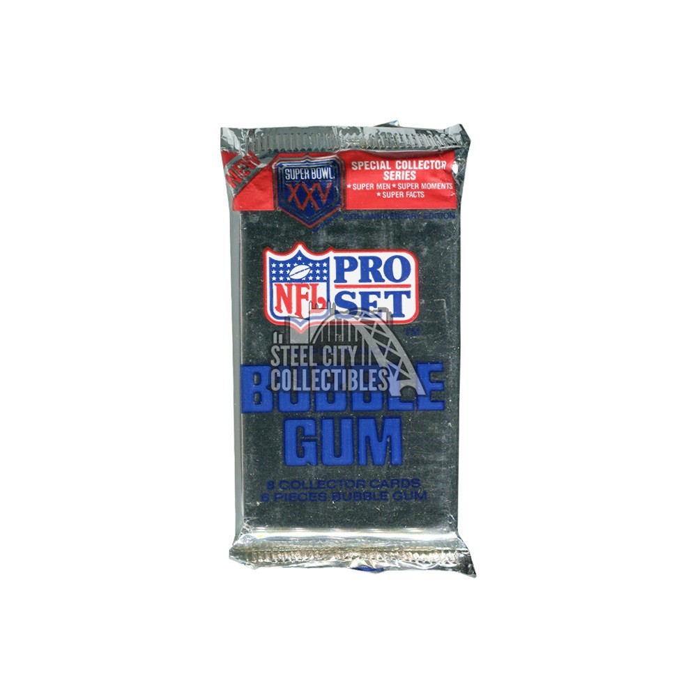 1990 Pro Set NFL Football Super Bowl XXV Bubble Gum Pack | Steel